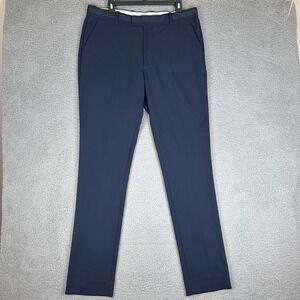 G/Fore Golf Pants Men 35x33.5 Navy Blue Slim Fit Performance Flat Front Chino G4